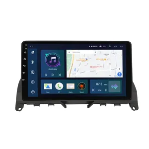 Prelingcar Monitor mobil Benz C C300, 2010 tahun Android 12 Car Monitor 8 + 256 carplay DSP RDS GPS built in 2din radio dvd player 5.1HIFI