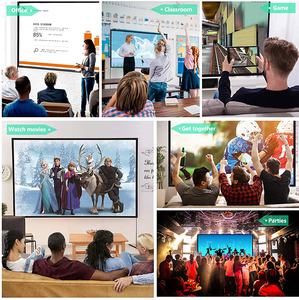120''inch PVC Portable Projection <strong>Screen</strong> Foldable Indoor Outdoor <strong>Projector</strong> Movies <strong>Screen</strong> <strong>Stand</strong> for Home Office Presentation - Product Image 6