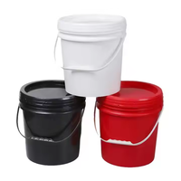 Seau à peinture en PP recyclable de qualité alimentaire carré en gros avec couvercle, couleur et logo personnalisés