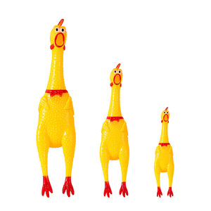Pollo chillón, pollo <span class=keywords><strong>desesperado</strong></span>, puede emitir sonidos, alivia <span class=keywords><strong>el</strong></span> aburrimiento y <span class=keywords><strong>el</strong></span> estrés, juguete creativo para mascotas, de vinilo - Product Image 1