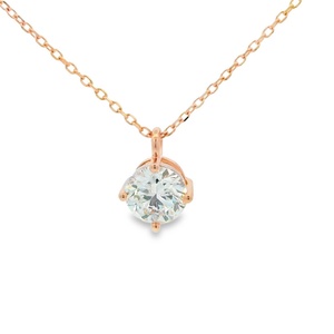 IGI Certificate Lab Diamond Necklace Round Cut 18K White Gold VVS DEF 0.5ct 0.8ct 1.0ct Elegant Minimalist Jewelry for Women - Product Image 1