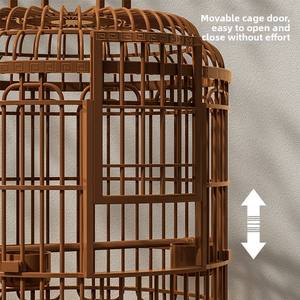 Büyük lüks <span class=keywords><strong>Vintage</strong></span> plastik kuş kafesi taşınabilir ev kullanımı kafes Lovebirds Budgerigars Finches Outings için - Product Image 3