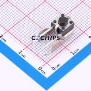 TC-00100FF-050C Tactile Switch Through hole,7.5x7.7mm Switch Single Pole Single Throw Round Button 1.6N Right Angle Insert - Product Image 1