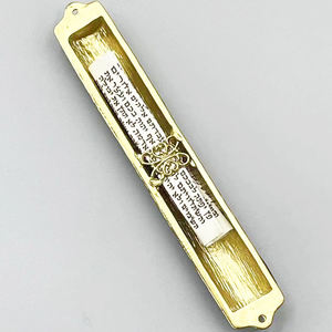 מזוזה יהודית מגילה קדושה ממתכת לבנה עגולה עם דלת דלת מלינטל קרמיקה עיצוב קשיות גבוהה ירושלים - Product Image 4