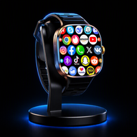 Versi Global M99 4G Jam Tangan Pintar dengan Kartu SIM 3+32GB Mendukung Panggilan Telepon & Panggilan Video BT 1100mah NFC GPS Android Smartwatch