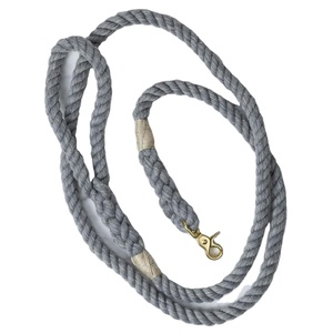 Correa para Perro de Cuerda de Algodón Natural - Correa para Perro Hecha a Mano para Bodas, Color Gris Suave, Elegante y Hermosa, Regalo para Amantes de los Perros - Product Image 1