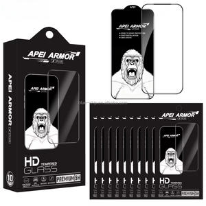 Protector de Pantalla Golden Armor Plus HD de Vidrio <span class=keywords><strong>Gorilla</strong></span> para <span class=keywords><strong>iPhone</strong></span> 17 Pro <span class=keywords><strong>Max</strong></span> 16 15 13, Cristal Templado Antirrayas con Impresión de Seda 9H - Product Image 1