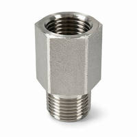 Raccords de tuyauterie en acier inoxydable 304, filetage mâle hexagonal CNC, haute pression 3000 PSI, 1/2 pouce, 50 mm, pour barres hexagonales, raccord d'extension