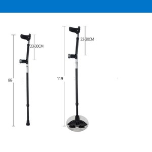 <span class=keywords><strong>Béquilles</strong></span> OEM en alliage d'aluminium, télescopiques, pliables, antidérapantes, type bras, aide à la marche, support à trois pieds - Product Image 4