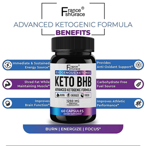 Suplemento Keto de alta calidad que mejora el rendimiento atlético Soporte antioxidante para adultos 60 cápsulas Keto Cápsulas - Product Image 2