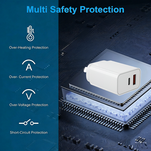 यूनिवर्सल यूएसबी टाइप सी सी डी पावर एडाप्टर ऑस्ट्रेलियाई दीवार प्लग पीडी फास्ट चार्जिंग यूएसबी-सी और यूएसबी-सी और यूएसबी-एक पोर्ट 20w/30w गन फास्ट चार्जर - Product Image 5