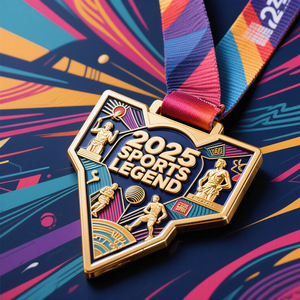 Manufacturer Personalized Award Design <b>Ribbon</b> Made Race Logo Medallions Metal Custom Medals and Trophies Basketball Medals - Product Image 5