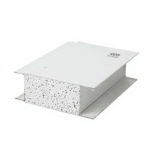 Özelleştirilmiş Silisli Kaya Sandviç Paneller Yangına Dayanıklı Renkli Kaplamalı Çelik Arıtma Bölme Duvarı Köpük Yalıtım Tavanı - Product Image 1