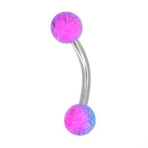 2024 Curved Barbell Opal Tragu Bar Body Jewelry Stainless Steel Helix Ring Eyebrow Piercing