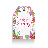 Étiquettes suspendues pour fleurs de la collection Printemps, en stock, pour emballage cadeau, décoration de fête, artisanat, boulangerie, savon, logo personnalisé
