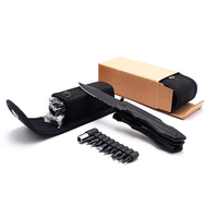 Couteau de survie de Camp noir 18 en 1, couteau de poche multi-outils pour hommes, cadeaux