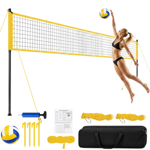 EIGOFH Espagne En Stock Kit Complet de Volleyball Portable pour Plage, Sable, Herbe, Terrains Extérieurs avec Sac de Transport et Pompe à Ballon - Product Image 1
