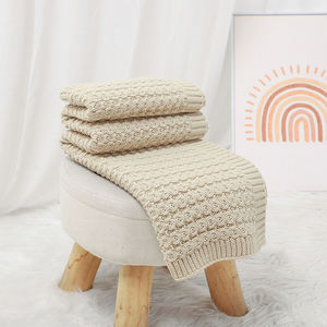 ผ้าห่มอะคริลิคสำหรับเด็กทารกผ้าห่มที่นอน<span class=keywords><strong>สี</strong></span>ทึบแบบถักแบบพกพาปรับแต่งได้ - Product Image 3