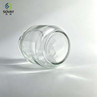 Pot en verre alimentaire de 700 ml à large ouverture, récipient haute transparence pour produits secs et sauces, emballage de détail