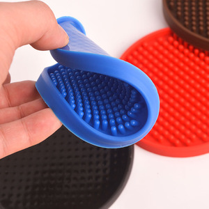 Washable Food Grade <b>Silicone</b> Cup Coasters Heat Resistant Non-Slip Eco-Friendly 5mm Thickness <b>Mats</b> & Pads - Product Image 2