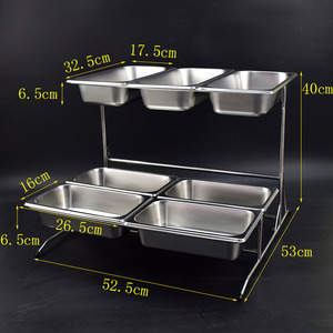 <span class=keywords><strong>Hotel</strong></span> buffet de Nivel <span class=keywords><strong>2</strong></span> bandeja precio barato de acero inoxidable GN grande alimentos contenedores de almacenamiento - Product Image 3