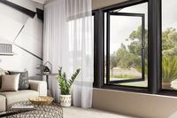 Fenêtre fixe en alliage d'aluminium haute sécurité avec double vitrage trempé, isolation thermique et phonique, options de couleur personnalisées pour usage extérieur