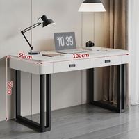 Mesa de Estudio al por Mayor con Cajones, Superficie de Piedra Sinterizada con Efecto Mármol para Dormitorio, Fabricante OEM ODM, MOQ Bajo