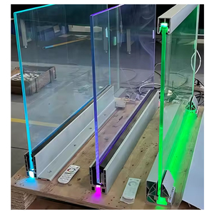 Main courante projet véranda 12-20mm verre garde-corps pont U canal verre balustrade clôture extérieure verre barrières LED garde-corps <span class=keywords><strong>balcon</strong></span> - Product Image 5