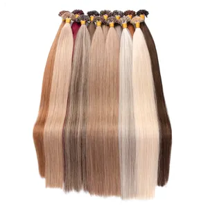 Duplo Desenhado Prebonded Extensões de Cabelo Humano U Tip/Flat Tip/I Dica Preço de Atacado Queratina Italiana Dica