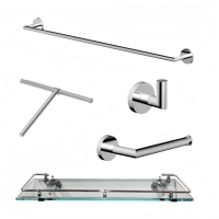 Ensemble de 5 pièces d'équipement de salle de bain moderne et durable en laiton avec accessoires et quincaillerie pour toilettes