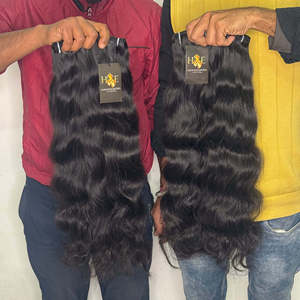 Temple Indian paquets de cheveux bruts non transformés vendeur en gros 100% cheveux humains de temple indien, cheveux bruts alignés sur les cuticules - Product Image 1