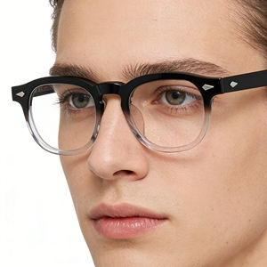 2023 última moda marcos ópticos japoneses anteojos patrón sólido marca de gafas con combinación de Forma de cara de diamante - Product Image 4