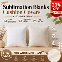 20 % de réduction sur les housses de coussin carrées vierges pour sublimation, taies d'oreiller en lin, housses de coussin décoratives pour canapé, décoration intérieure