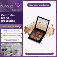 Palette de fards à paupières mats imperméables neuf couleurs transfrontalière, collection été, teinte terre, beauté haut de gamme