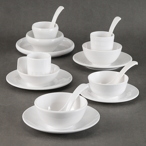 Vente en gros vaisselle blanche incassable <span class=keywords><strong>service</strong></span> <span class=keywords><strong>de</strong></span> vaisselle en mélamine blanche assiettes et plats juego <span class=keywords><strong>de</strong></span> platos para <span class=keywords><strong>casa</strong></span> - Product Image 5