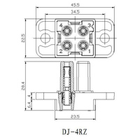 INNOOTEC DJ-4RT/Z 35A connecteur fil à carte avec accouplement aveugle pour une connexion PCB haute puissance rapide et fiable