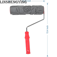 Rouleau de peinture à motifs LSY10'' pour la décoration murale, rouleau en caoutchouc à texture de brique classique, rouleau décoratif pour la maison, bricolage