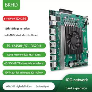 Carte mère industrielle BKHD i5 12450H i7 13620H 6 LAN 2.5G DDR5 Dual M2 NVMe 4G 5G WiFi TPM - Product Image 1