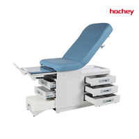 Table d'examen gynécologique en cuir PU de haute qualité avec tiroirs de rangement et repose-pieds pour les procédures d'obstétrique et de gynécologie