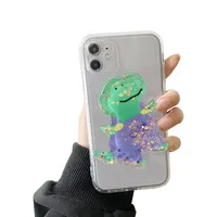 Treibsand Handy halter Niedliche 3D Tier Telefon Verlängerung Rack Griff Finger Stand Dinosaurier Telefonbuchse