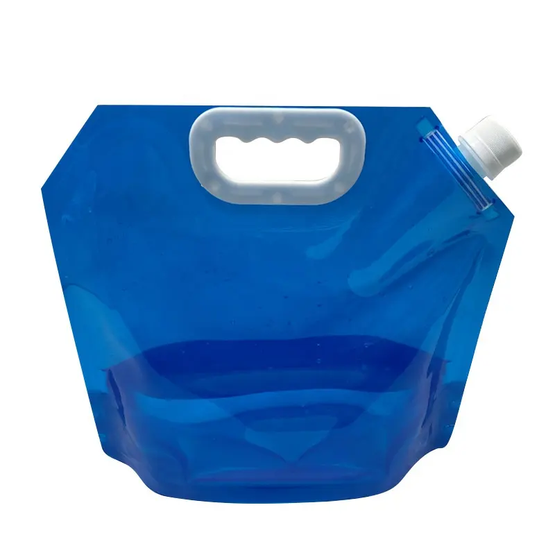 Sac d'emballage liquide quotidien 5L sac en plastique pliable d'eau avec poignée Portable pliant Camping randonnée sac de voyage
