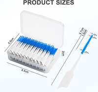 Brosse interdentaire souple en caoutchouc Brosse dentaire personnalisée Te Pe Water Wash Brosse interdentaire dentaire