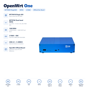 Carte de développement de routeur HT Banana Pi OpenWrt One MediaTek MT7981B Filogic 820 Dual Core Cortex A53 WiFi6 Double Bande 2.5G Ethernet - Product Image 2