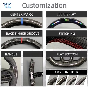 Volant sport LED en fibre de carbone YZ pour <span class=keywords><strong>BMW</strong></span> 530 528 540i 740 328i <span class=keywords><strong>320i</strong></span> 335i F01 F02 F10 F30 F31 M2 M3 M4 M5 G30 E63 - Product Image 5