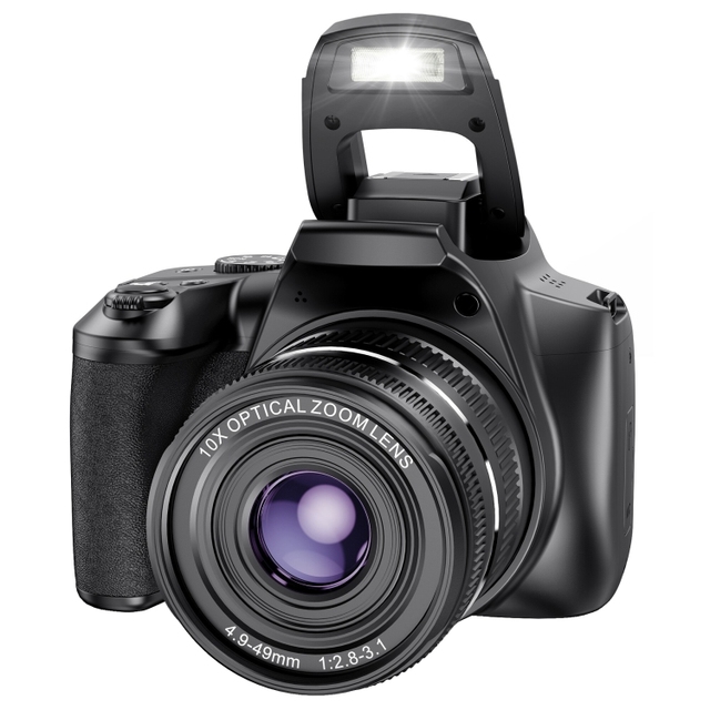 Professional High Quality KOMERY W2 64MP 4K 3 Inch Screen 10X Optical Zoom+4X Digital Zoom Camera Video Cameras