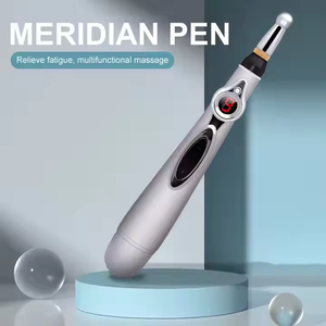 Pluma de acupuntura eléctrica-Masajeador de alivio del dolor recargable para cuerpo/espalda/cara, intensidad ajustable con pantalla LED - Product Image 2