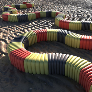 Y857 tabouret moderne en forme de fil combiner librement salon espace public centre commercial meubles extérieur épissage intérieur FRP siège chaise - Product Image 1