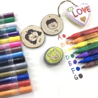 Stylo marqueur de textile moyen de tissu d'encre lavable coloré promotionnel