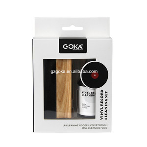 Kit de nettoyage de vente chaude brosse de nettoyage de disque vinyle en velours en bois avec fluide de 50ml pour disque vinyle - Product Image 4