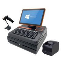 Écran tactile capacitif multi-touch Windows 7/10 Pos I3/I5/I7 Système 4+64G Tout-en-un Ensemble de machine Pos